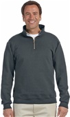 Jerzees Adult NuBlend Fleece Quarter-Zip Pullover BLACK Pocket