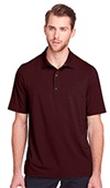 North End Mens Jaq Snap-Up Stretch Perform Polo BURGUNDY Pocket