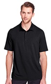 North End Mens Jaq Snap-Up Stretch Perform Polo BLACK Pocket
