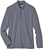 North End Men's Quest Stretch Quarter-Zip CARBON/ BLACK Pocket