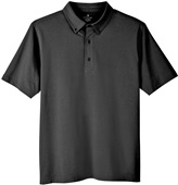 UltraClub Men's Lakeshore Performance Polo BLACK Pocket