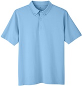 UltraClub Men's Lakeshore Performance Polo COLUMBIA BLUE Pocket