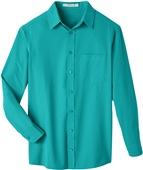 UltraClub Men's Bradley Performance Woven Shirt JADE Pocket