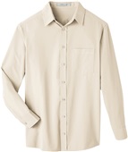 UltraClub Men's Bradley Performance Woven Shirt STONE Pocket