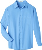 UltraClub Men's Bradley Performance Woven Shirt COLUMBIA BLUE Pocket