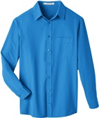 UltraClub Men's Bradley Performance Woven Shirt PACIFIC BLUE Pocket