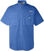 Columbia Men's Bonehead Short-Sleeve Shirt VIVID BLUE Pocket