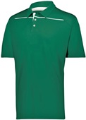 Adult 3-Button Tagless Polo Shirt (Gold,Orange,Forest,Graphite,Kelly,Maroon,Navy,Purple,Royal,Red) FOREST/WHITE Pocket