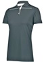 Holloway Ladies Defer Polo GRAPHITE/WHITE Pocket