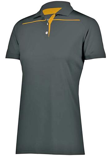 Holloway Ladies Defer Polo BLACK/GOLD 