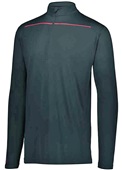 Adult Wicking 1/4 Zip Pullover (AS,AM -Black,Forest,Scarlet,Navy,Red) BLACK/SCARLET Pocket