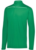 Adult Wicking 1/4 Zip Pullover (Black,Forest,Graphite,Kelly,Maroon,Navy,Purple,Royal,Red,White) KELLY/WHITE Pocket