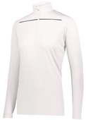 Womens 1/4 Zip Pullover (Black,Forest,Graphite,Kelly,Maroon,Navy,Purple,Royal,Red,White) WHITE/GRAPHITE Pocket