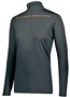Womens 1/4 Zip Pullover (Black,Forest,Graphite,Kelly,Maroon,Navy,Purple,Royal,Red,White) BLACK/GOLD Pocket