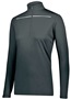 Womens 1/4 Zip Pullover (Black,Forest,Graphite,Kelly,Maroon,Navy,Purple,Royal,Red,White) BLACK/WHITE Pocket