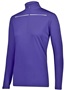 Womens 1/4 Zip Pullover (Black,Forest,Graphite,Kelly,Maroon,Navy,Purple,Royal,Red,White) PURPLE/WHITE Pocket