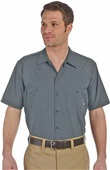 Dickies Mens Industrial Short-Sleeve Work Shirt CHARCOAL Pocket