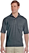 Jerzees Adult 5.6 oz. SpotShield Jersey Polo BLACK Pocket