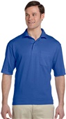 Jerzees Adult 5.6 oz. SpotShield Jersey Polo ROYAL Pocket