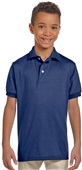 Jerzees Youth 5.6 oz. SpotShield Jersey Polo 437Y J NAVY Pocket
