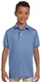 Jerzees Youth 5.6 oz. SpotShield Jersey Polo 437Y LIGHT BLUE Pocket