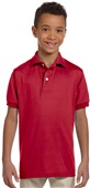 Jerzees Youth 5.6 oz. SpotShield Jersey Polo 437Y TRUE RED Pocket