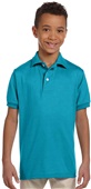 Jerzees Youth 5.6 oz. SpotShield Jersey Polo 437Y CALIFORNIA BLUE Pocket
