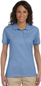 Jerzees Ladies 5.6 oz. SpotShield Jersey Polo 437W LIGHT BLUE Pocket