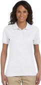 Jerzees Ladies 5.6 oz. SpotShield Jersey Polo 437W WHITE Pocket