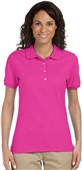 Jerzees Ladies 5.6 oz. SpotShield Jersey Polo 437W CYBER PINK Pocket