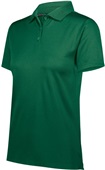 Womens, Side vented, 3-Button, UV Protected Polo Shirt DARK GREEN Pocket