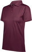 Womens, Side vented, 3-Button, UV Protected Polo Shirt MAROON Pocket