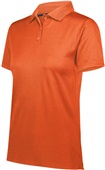 Womens, Side vented, 3-Button, UV Protected Polo Shirt ORANGE Pocket
