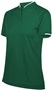 Womens 50+UPF, 2-Button Polo Shirt (Black,Carbon,Maroon,Navy,Royal,red) DARK GREN/WHITE Pocket