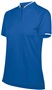 Womens 50+UPF, 2-Button Polo Shirt (Black,Carbon,Maroon,Navy,Royal,red) ROYAL/WHITE Pocket