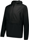 Holloway Adult Youth 1/2 Zip Pack Pullover Jacket BLACK Pocket