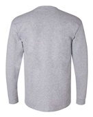 Bayside Unisex Union-Made LS Pocket Crew Tee DARK ASH Back