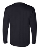 Bayside Unisex Union-Made LS Pocket Crew Tee NAVY Back