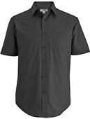 Edwards Mens SS Essential Broadcloth Shirts 010 - BLACK Pocket