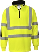 Portwest Xenon Rugby Work Wear Sweatshirt B308 YELLOW Pocket