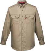 Portwest Adult ARC2 Bizflame 88/12 FR Work Shirt KHAKI Pocket