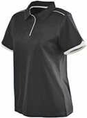 Augusta Sportswear Ladies Motion Sport Polo Shirt 5042 BLACK/WHITE Pocket