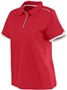 Womens Fit, 3-Button, Sport Polo Shirt  RED/WHITE Pocket