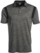 Tonix Mens Vision Polo Shirt BLACK HEATHER VAPOR/BLACK Pocket