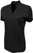 Tonix Ladies Integrity Polo Shirt BLACK MELANGE/BLACK Pocket