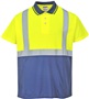 Portwest Mens Hi-Vis 2-Tone Polo Shirt S479 YELLOW/NAVY Pocket