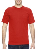 Bayside Adult 6.1 oz., 100% Cotton Pocket T-Shirt BRIGHT ORANGE Pocket