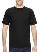 Bayside Adult 6.1 oz., 100% Cotton Pocket T-Shirt BLACK Pocket