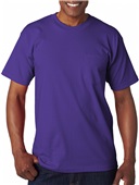 Bayside Adult 6.1 oz., 100% Cotton Pocket T-Shirt PURPLE Pocket