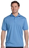 Hanes Mens 50/50 EcoSmart Jersey Knit Polo 054 CAROLINA BLUE Pocket